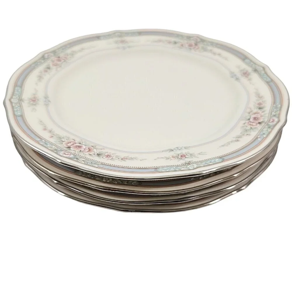 Noritake Rothschild Ivory China Platinum Band Bread & Butter Plates – Set of 4